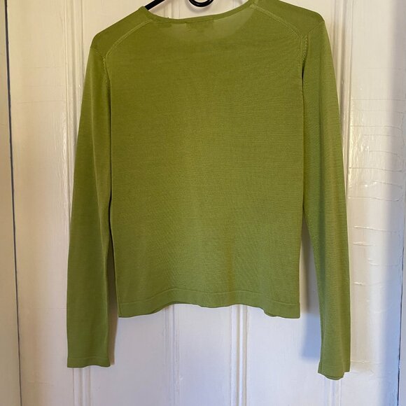 Paul Stuart Silk Sweater - Olive Green - Picture 5 of 6